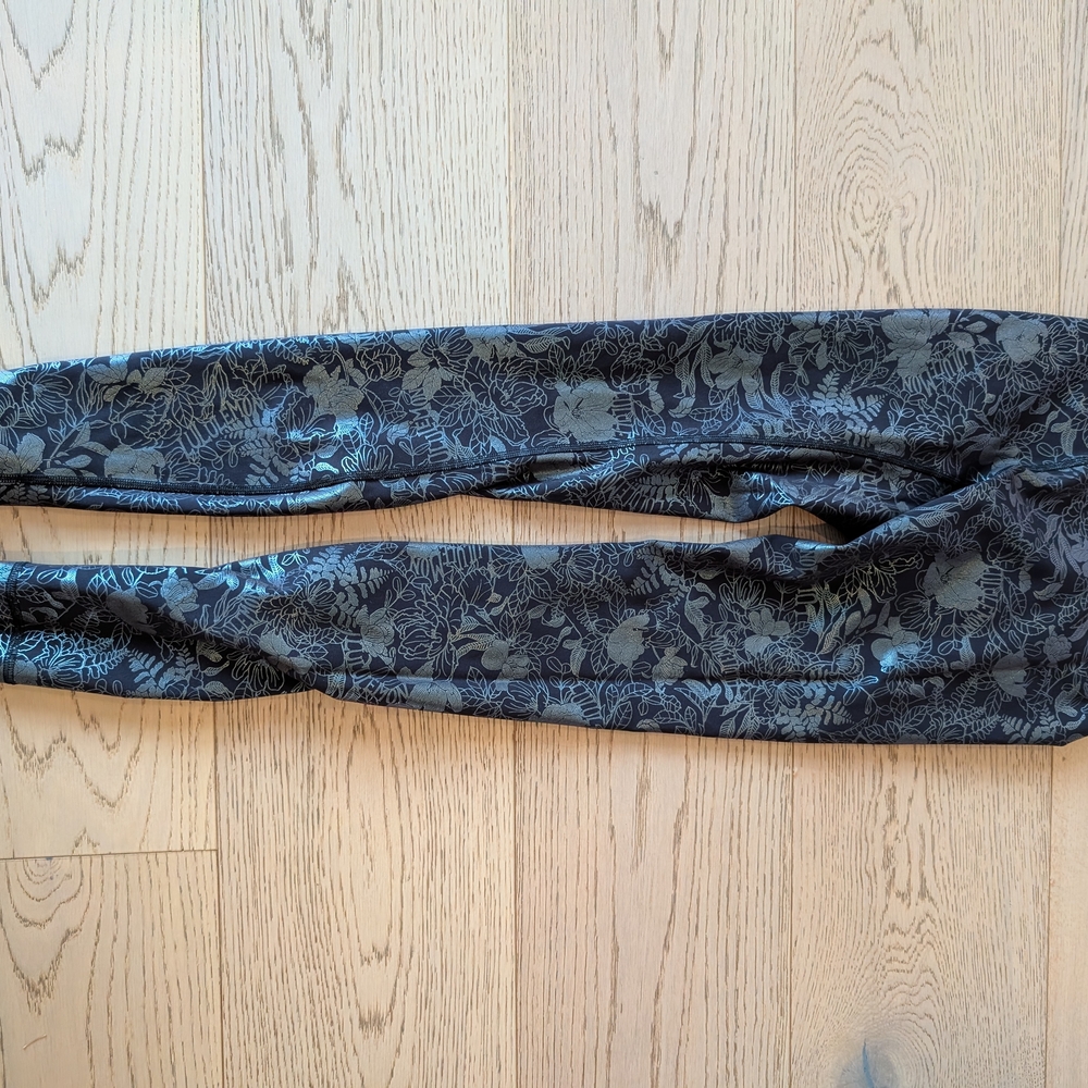lululemon athletica Black Floral Leggings